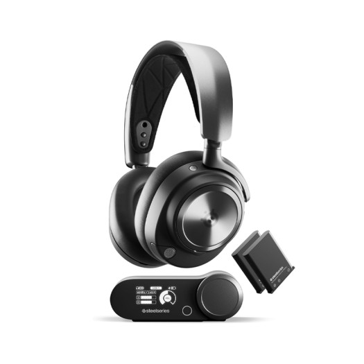 SteelSeries Arctis Nova Pro Wireless Multi-System Gaming Headset - Premium Hi-Fi Drivers - Active Noise Cancellation - Infinity Power System - Stealth Retractable Mic - PC, PS5/PS4, Switch, Mobile